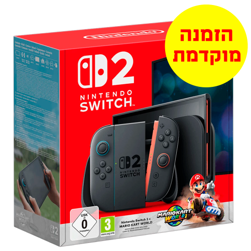 Nintendo Switch 2 Portable Console 256GB with Joy-Con (Red and Blue) + Mario Kart World Game