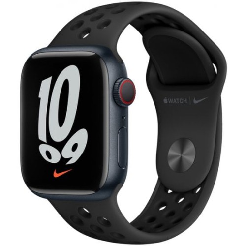 Apple Watch 7 cellular MKJ43HB/A с сим-картой, 41 мм, цвет Midnight Nike