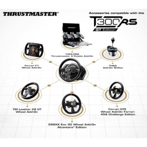 הגה מירוצים עם דוושות טרוסמאסטר T300 RS GT Thrustmaster מהדורת פורס פידבק עבור 3/4/5/PC ,PS