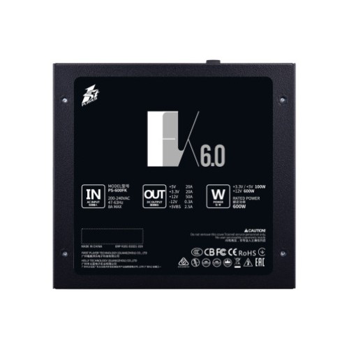 Power Supply 1STPLAYER FK 600W 80+