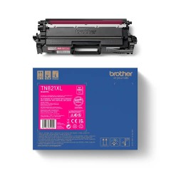 Brother TN-821XLM Original High-Yield Magenta Toner Cartridge for Brother Laser Printers