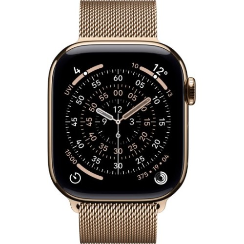 Apple Watch 42mm Series 11 GPS + Cellular в цвете Gold Titanium с ремешком Gold Milanese Loop — Один размер (2025)