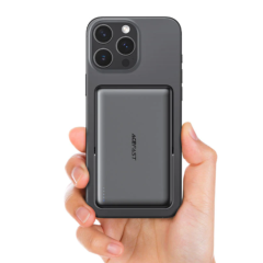 Портативный магнитный аккумулятор M17 с быстрой беспроводной зарядкой 22,5 Вт 10000 мАч  — черный