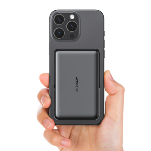 Портативный магнитный аккумулятор M17 с быстрой беспроводной зарядкой 22,5 Вт 10000 мАч  — черный