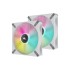Fan set CORSAIR iCUE ML140 RGB ELITE PREMIUM 140 mm PWM white (2 fans)