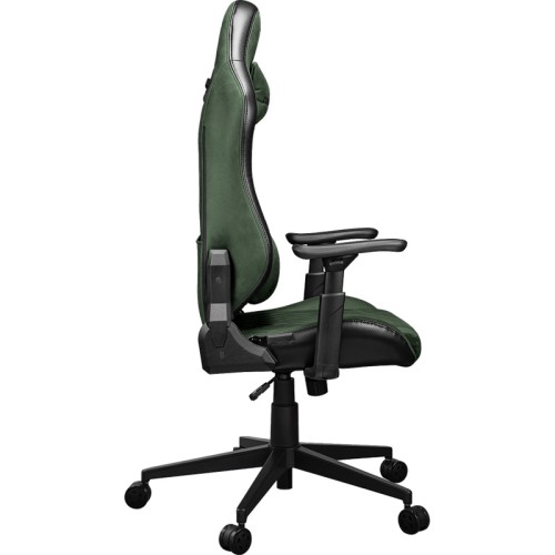 כיסא גיימינג COUGAR Explore Royal F Edition עם ריפוד משולב מעור PVC נושם ובד קטיפתי – ירוק צבאי