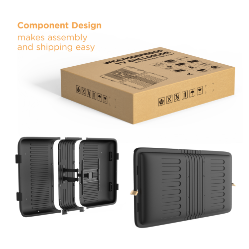 מארז מגן לטלוויזיה 55–75″ עם מתקן מסתובב