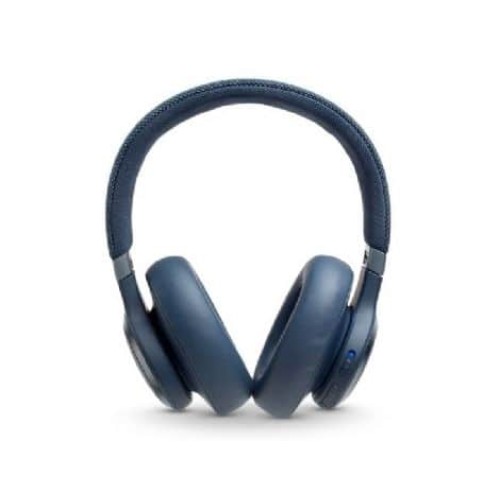 Headphones JBL Live 650BT in blue color.