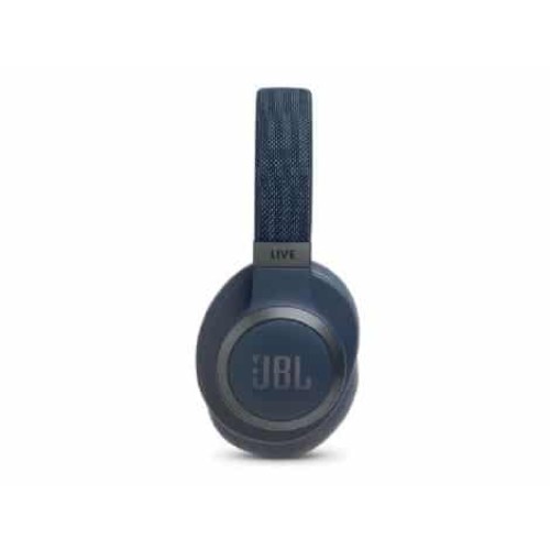 Headphones JBL Live 650BT in blue color.