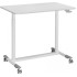 Compact height-adjustable desk on wheels — White