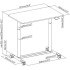 Compact height-adjustable desk on wheels — White