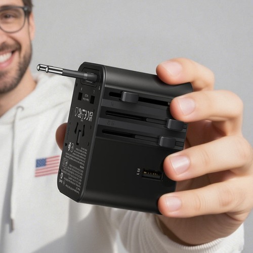 Универсальный сетевой адаптер ACEFAST Z8 PD45W GaN 5-Port (3×USB-C + 2×USB-A) — черный