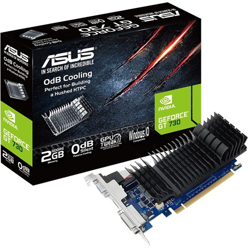 Cheap graphics card Nvidia GT 730 2GB GDDR5 Asus GT730-4H-SL-2GD5.