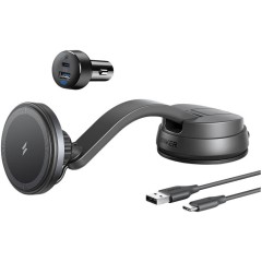 Magnetic Car Mount Charger Anker MagGo Wireless (MagSafe) — Black
