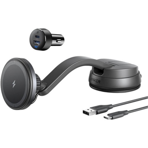 Magnetic Car Mount Charger Anker MagGo Wireless (MagSafe) — Black