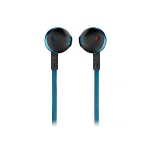 Bluetooth headphones JBL Tune 205BT in blue color.