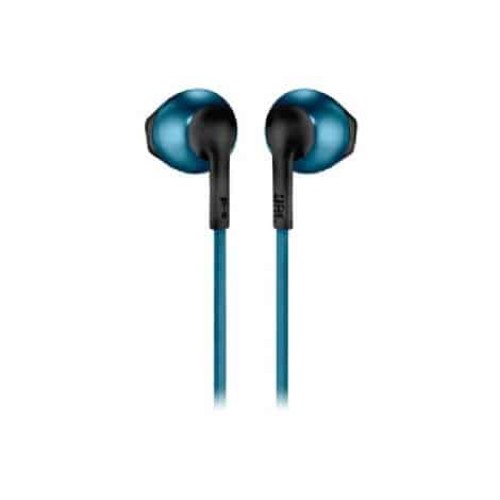 Bluetooth headphones JBL Tune 205BT in blue color.