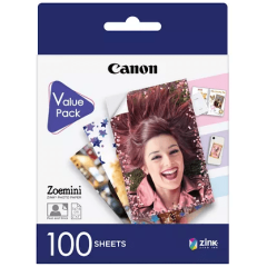 נייר צילום Canon ZP-2030 ZINK™ בגודל 2×3 אינץ' (100 גיליונות) למדפסות Canon Zoemini