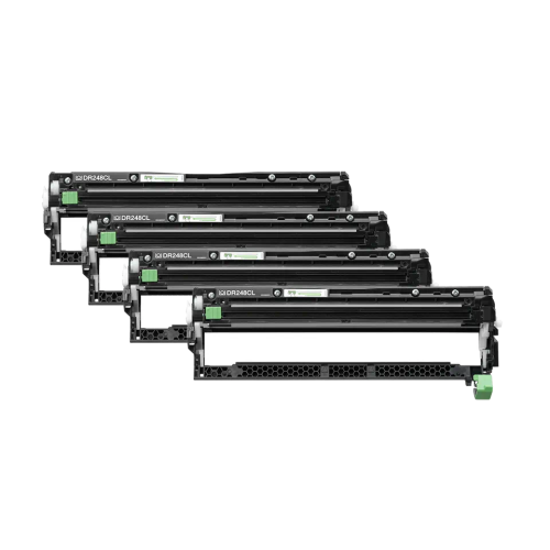 ערכת יחידות תוף מקורית Brother DR-248CL בצבעי שחור, כחול, מג'נטה וצהוב למדפסות LED של Brother