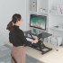 Adjustable manual ergonomic stand with keyboard shelf LUMI.