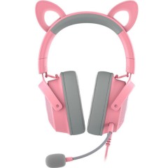 אוזניות גיימינג Kraken Kitty V2 Pro Quartz – ורוד