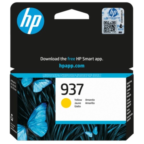 Original HP 937 Yellow Ink Cartridge for HP OfficeJet Pro Printers
