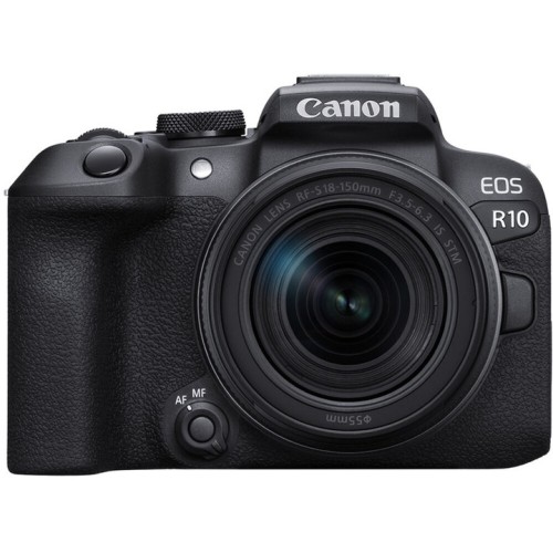 מצלמה דיגיטלית ללא מראה Canon EOS R10 + עדשת RF-S 18-150mm F3.5-6.3 IS STM — שחור