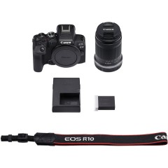 מצלמה דיגיטלית ללא מראה Canon EOS R10 + עדשת RF-S 18-150mm F3.5-6.3 IS STM — שחור