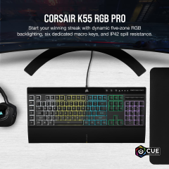 Игровая клавиатура Corsair K55 RGB PRO