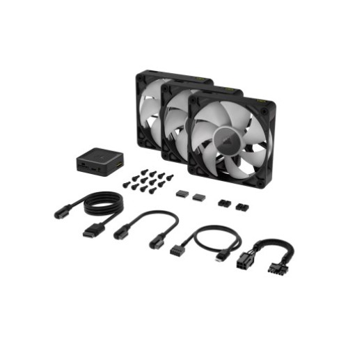 Стартовый комплект вентиляторов CORSAIR iCUE LINK RX120 RGB 120 мм PWM (3 шт.)