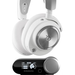 אוזניות גיימינג אלחוטיות Arctis Nova Pro עבור PC (תואמות גם ל-PlayStation) — לבן