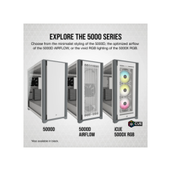 Computer Case CORSAIR 5000D AIRFLOW TG WHITE