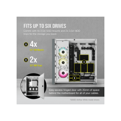 Computer Case CORSAIR 5000D AIRFLOW TG WHITE