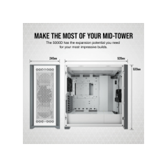 Computer Case CORSAIR 5000D AIRFLOW TG WHITE