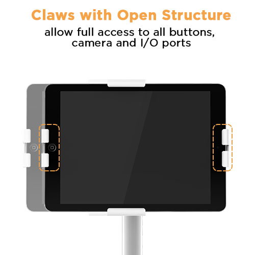 מתקן שולחני אנטי-תאנה לטאבלטים — שחור