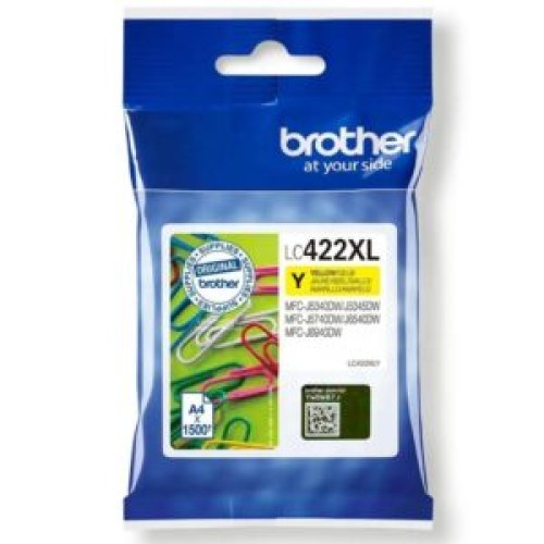 Brother LC422XLY Original XL Yellow Ink Cartridge for MFC-J5340DW / MFC-J5345DW / MFC-J5740DW / MFC-J6540DW / MFC-J6940DW