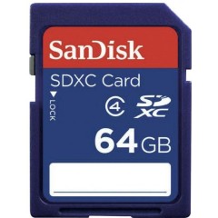 כרטיס זיכרון SanDisk Standard Secure-Digital SDXC בנפח 64GB