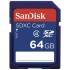 SanDisk Standard Secure-Digital SDXC memory card with a capacity of 64GB