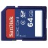 SanDisk Standard Secure-Digital SDXC memory card with a capacity of 64GB