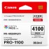 מחסנית דיו אפור פוטו מקורית Canon PFI-4100PGY למדפסת Canon imagePROGRAF PRO-1100