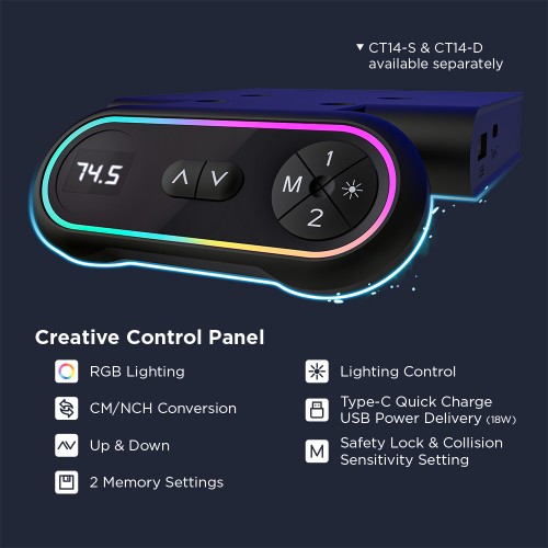 שולחן מחשב גיימינג עם תאורת RGB וגובה מתכוונן — שחור