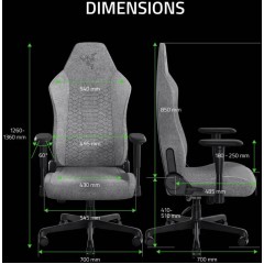 כיסא גיימינג Razer Iskur V2 X — אפור