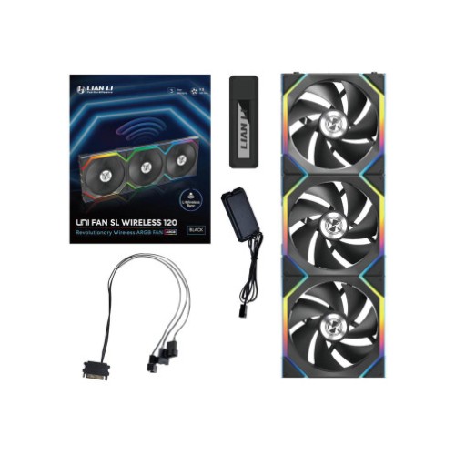 Комплект вентиляторов LIAN-LI UNI SL Wireless 120 мм чёрный (3 шт.)