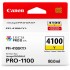 מחסנית דיו צהובה מקורית Canon PFI-4100Y למדפסת Canon imagePROGRAF PRO-1100
