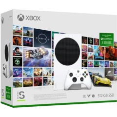 קונסולת משחק Microsoft Xbox Series S 512GB SSD White לבן Bundle Starter הכולל מנוי Game Pass Ultimate לשלושה חודשים