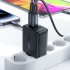 Быстрое сетевое зарядное устройство A41 PD65W GaN (2xUSB-C + USB-A) – с европейской вилкой (EU), черное