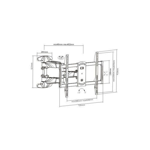 TV Wall Mount Bracket Adjustable VM-118