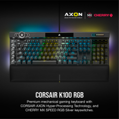 מקלדת גיימינג מכנית Corsair K100 RGB