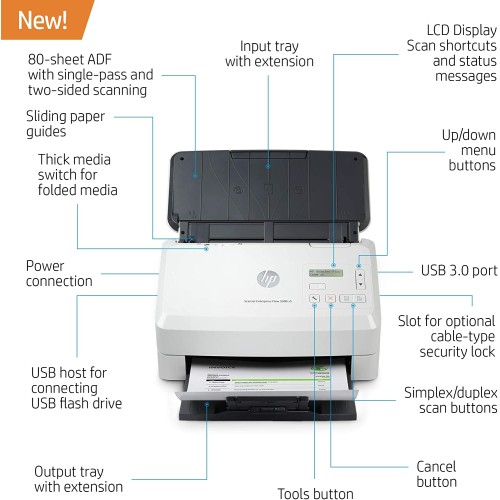 Scanner HP ScanJet Ent Flow 5000 s5 6FW09A