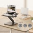 Ergonomic gas-spring laptop and mouse stand — Black